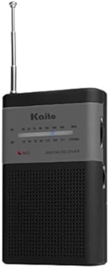 Kaito KA230 AM FM Portable Radio with Great Reception and Design (Black)