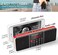 PRUNUS J-288 Portable Radio AM FM Radio with Bluetooth Speaker, Sleep Timer, Power-Saving Display, Ultra-Long Antenna, AUX Input &amp; USB Disk &amp; TF Card MP3 Player, NO Manual Preset