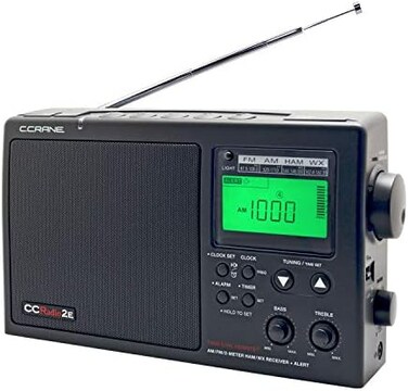 C.Crane C. Crane CCRadio-2E Enhanced Portable AM FM Weather and 2-Meter Ham Band (Black) CC2BE