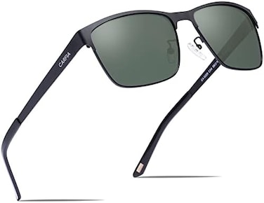 Carfia Metal Mens Sunglasses Polarized UV400 Protection for Driving Fishing Hiking Golf CA5225