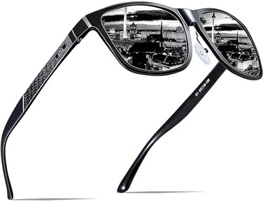 ATTCL Men&rsquo;s Retro Polarized Driving Sunglasses: UV400 Protection, Lightweight Metal Frame, Sun Glasses for Driving Fishing Golf Travel