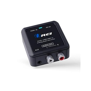 OREI Premium HDMI (eARC &amp; ARC) to RCA L/R Analog Audio Converter with 3.5mm Jack Support for Headphone/Speaker Outputs (DA25)