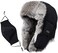 SIGGI Mens Rabbit Fur Russian Trapper Hat Black O/S Medium 69185_black