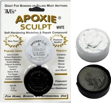 Aves Apoxie Sculpt 1/4 lb. White, 2 part modeling compound (A &amp; B