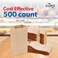 DURO ID# 18402 2# SOS Bag 30# 100% Recycled Natural Kraft 500pk 4-5/16 x 2-7/16 x 7-7/8