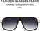 AEVOGUE Sunglasses For Men Goggle Alloy Big Frame Metal Punk Style Shield AE0336