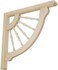 Ekena Millwork BKT01X12X12CRRW 1 1/2-Inch W by 12-Inch D by 12-Inch H Crendon Wagon Wheel Bracket, Rubber Wood