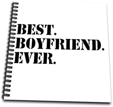 3dRose db_151478_1 Best Boyfriend Ever-Fun Romantic Love Dating Gifts for Him-for Anniversary or Valentines Day-Drawing Book, 8 by 8-Inch