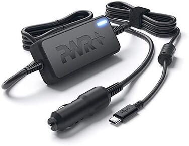 PWR+ Pwr USB-C Type Laptop CAR Charger Power Adapter: USA UL Listed MacBook Pro 13 Air Retina 15 Touch Bar Lenovo Yoga Thinkpad Razer Blade Stealth Chromebook Pixel Acer Samsung Asus Dell Mi