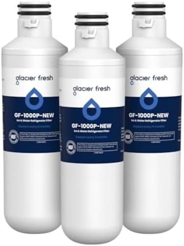 GLACIER FRESH Water Filter LT1000PC Replacement for Refrigerator, Compatible with LT1000PC/PCS, LT1000PC, LT-1000PC, MDJ64844601, ADQ747935 ADQ74793504 Water Filter (3 Pack)
