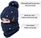 LCZTN Womens Pom Beanie Hat Scarf Set Girls Cute Winter Ski Hat Slouchy Knit Skull Cap with Fleece Lined, Wine Red Beanie&amp;scarf, One size