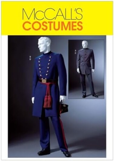 McCall's Patterns M4745 Size XN Extra-Large - XXL - XXXL Men's Civil War Costumes, Pack of 1, White