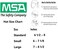 MSA 10082235 V-Gard Hard Hat Front Brim with Ratchet Suspension, Standard, Black w/Red Maple Leaf
