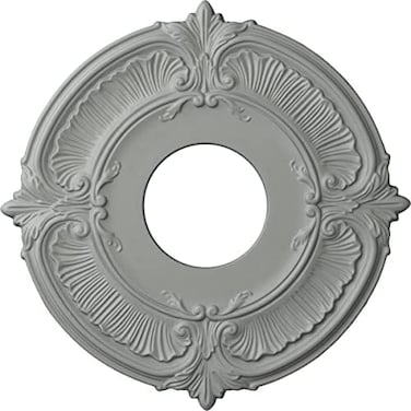 Ekena Millwork CM12AT Attica Ceiling Medallion, 12 3/4"OD x 3 1/2"ID x 1/2"P (Fits Canopies up to 3 1/2"), Factory Primed
