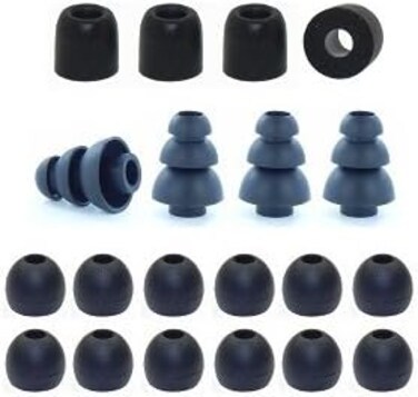Earphones Plus Small - Earphones Plus brand replacement earphone tips custom fit assortment: memory foam earbuds, triple flange ear tips, and standard replacement ear cushions (Please see product deta