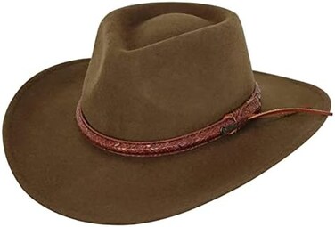 Outback Trading 1379 Men's Dusty Rider UPF 50 Water-Resistant Western-Style Wool Hat