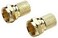 RCA Premium Coax RG6 Twist-On F-Connectors - 2 Pack (VH59R) GOLD
