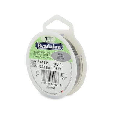 Beadalon 0.38 mm Diameter 31m 7 Strand Wire Bright Reel