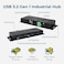 coolgear Coolgear USB 3.0 4-Port Industrial Hub Metal Case with Screw Lock Cable Option