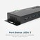coolgear Coolgear USB 3.0 4-Port Industrial Hub Metal Case with Screw Lock Cable Option