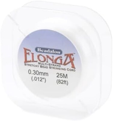 Beadalon Elonga 0.3mm White, 25-Meter