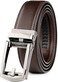 WERFORU Leather Ratchet Dress Belt for Men Perfect Fit Waist Size Up to 44" with Automatic Buckle