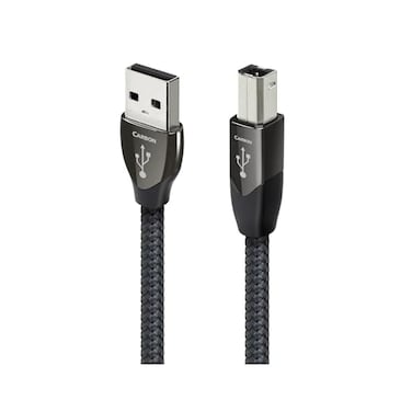 أوديو كويست كيبل كربون USB A-B بطول 5 قدم، USB B ذكر، أسود (5 قدم، USB A، USB B، 2.0، ذكر/ذكر، أسود)