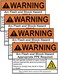 لصق تحذيري أحمر ومخاطر مناسب PPE ANSI NFPA 70E ملصق، 5x3.8 بوصة 4 من الفينيل للكهرباء