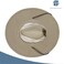 Dorfman Pacific Men's Brushed Twill-and-Mesh Safari Hat with Genuine Leather Trim