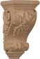 Ekena Millwork CORW03X04X07GRAL 3 1/2-Inch W x 4-Inch D x 7-Inch H Small Grape Corbel, Alder