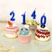 NEWCANDLE Blue Birthday Candles 3 Candle 3rd Three Years Cake Bady Roman Numberal Cool Number Candle No 30 31 32 33 34 35 36 37 38 39