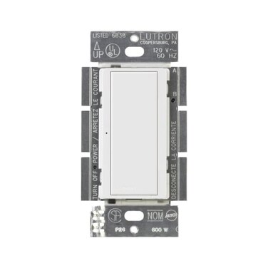 Lutron MA-S8AM-WH 8-Amp Maestro Digital Light Switch, White