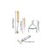 Bluemoona 3 Pcs - PATTERN NOTCHER 45N PROFESSIONAL DESIGNER PUNCH 0.2cm (W) X 0.8cm (L) Pattern Stitch Wheels AWL
