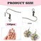 TOAOB THE ONE AND ONLY BABY 100Pcs Earring Hooks Ear Wires With Ball Coil Antique Bronze Hypo-Allergenic For Diy Jewelry Making 18mm 02-antique Bronze