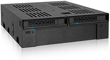 آيسي دوك حامل موبايل 2 باي 2.5 SAS/SATA HDD/SSD + فتحة 3.5 بوصة لفتحة خارجية 5.25 بوصة   اكسبريس كيج MB322SP-B