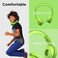 LilGadgets Connect+ Pro Wired Kids Headphones for School with Microphone, Volume Limiting &amp; Noise Cancelling Over-Ear Headset with Cord, SharePort Technology &amp; SoftTouch Padding, Green