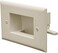 DATA COMM Electronics 45-0008-LA Easy Mount Recessed Low Voltage Cable Plate - Lite Almond