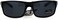 Locs All Black Rectangular Cholo Gangster Mad Dog Plastic Sunglasses