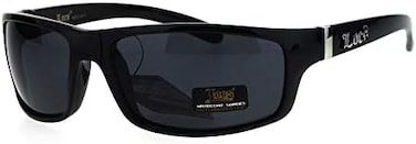 Locs All Black Rectangular Cholo Gangster Mad Dog Plastic Sunglasses