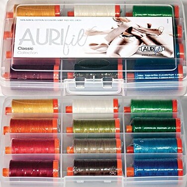 مجموعة خيوط Aurifil 50 واط قطن 12 بكرة كبيرة (1422 ياردة)