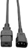 سلك كهربائي واضح، 15 امبير، 14AWG (IEC-320-C19 إلى IEC-320-C14) 6 قدم (P047-006)، أسود