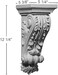 Ekena Millwork COR05X05X12DA W x 5 3/8" D x 12 1/4" H Damon Corbel, Primed