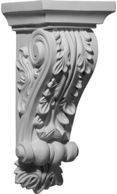 Ekena Millwork COR05X05X12DA W x 5 3/8" D x 12 1/4" H Damon Corbel, Primed