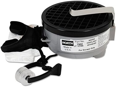 NORTH Honeywell 7902 Silicone 7900 Series Mouthbit Acid Gas Air Purifying Respirator with Belt Clip