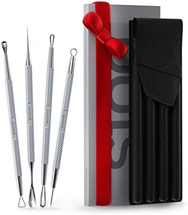 Suvorna Skinpal s35 Lancet لمستخلص الرؤوس البيضاء، بثور، Milia، أداة إزالة الأكياس 2 في 1. من النقي تماما جراحي من فئة أطباء الجلد. معتمد من قبل خبراء مستحضرات التجميل، ويأتي مع دليل المنتج والضمان.