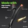 GearIT 12AWG Speaker Cable Wire with Gold-Plated Banana Tip Plugs (10 Feet) in-Wall CL2 Rated, Heavy Duty Braided, 99.9% Oxygen-Free Copper (OFC) - Black, 10ft