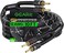 GearIT 12AWG Speaker Cable Wire with Gold-Plated Banana Tip Plugs (10 Feet) in-Wall CL2 Rated, Heavy Duty Braided, 99.9% Oxygen-Free Copper (OFC) - Black, 10ft