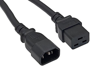 سلك طاقة تيار متردد، IEC320 C14 إلى IEC320 C19، 6 قدم، 14AWG، 15 امبير، 250 فولت (ZWACDFAN-06)