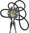 KECOL Western Letter Bolo Tie Cowboy Aalphabet A to Z Neckties Necklace for Men Women