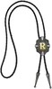 KECOL Western Letter Bolo Tie Cowboy Aalphabet A to Z Neckties Necklace for Men Women